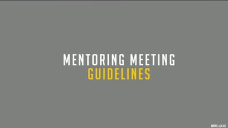 Mentoring: Mentoring Meeting Guidelines