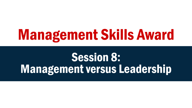Management versus Leadership