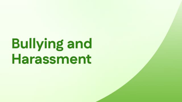 Bullying and Harassment - New Aged Care Standard 1