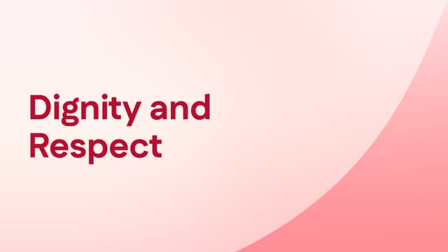 Dignity and Respect in Aged Care - New Aged Care Standard 1